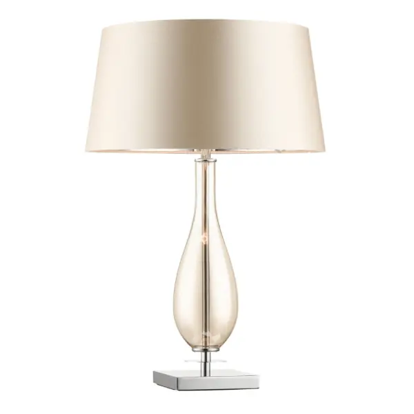Dior Amber Glass Table Lamp c/w Shade
