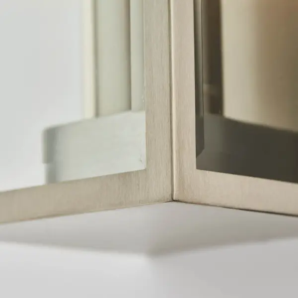 Oxford Brushed Silver Wall Light IP44
