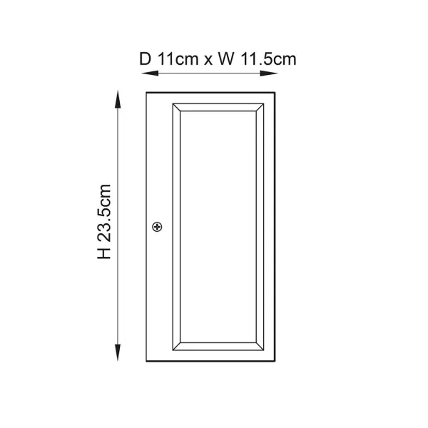 Oxford Brushed Silver Wall Light IP44