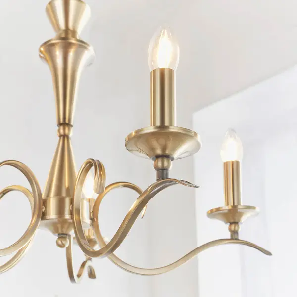 Kora 5-Light Antique Brass Fitting
