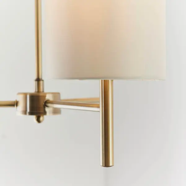 Brio 3 Light Antique Brass Semi Flush