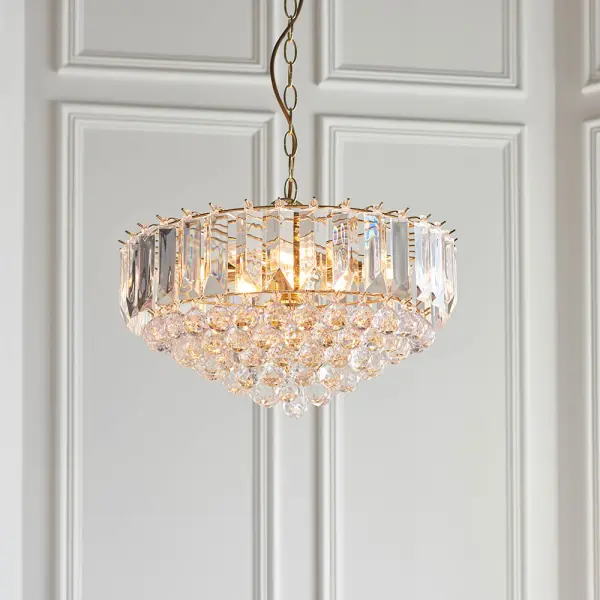 Fargo 6 Light Brass Pendant