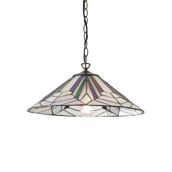 Astoria Large Pendant with Tiffany Glass