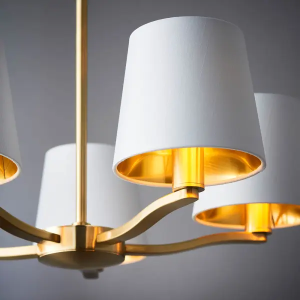 Harvey 5 Light Pendant in Satin Gold Finish