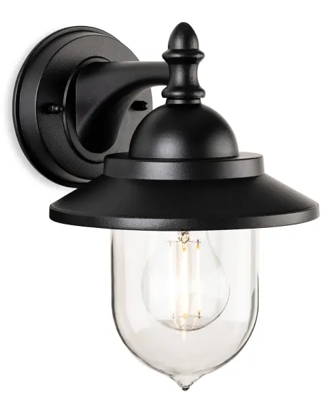 Stanley Outdoor Black Wall Light IP44