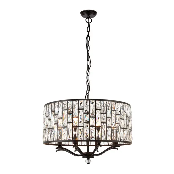 Belle 8 Light Pendant Bronze Finish