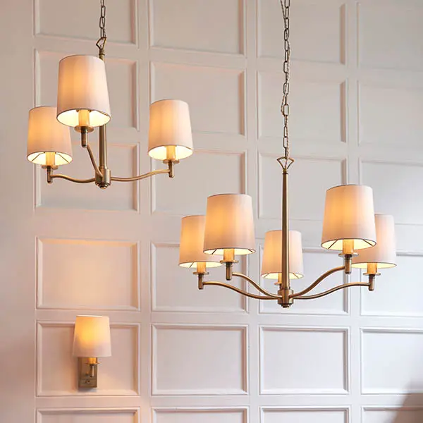 Ortona 5 Light Antique Brass Pendant