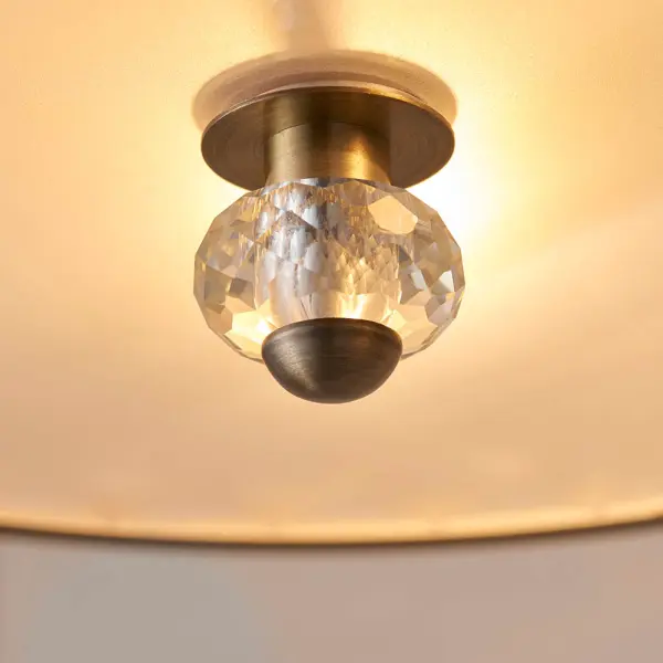 Hudson 3 Light Semi Flush in Antique Brass