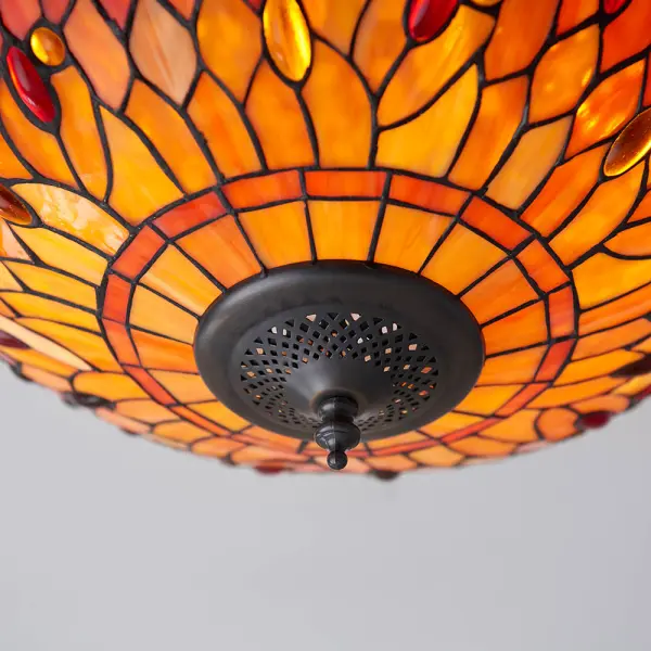 Dragonfly Flame Medium 2 Light Flush 60W