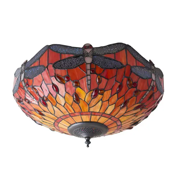 Dragonfly Flame Medium 2 Light Flush 60W