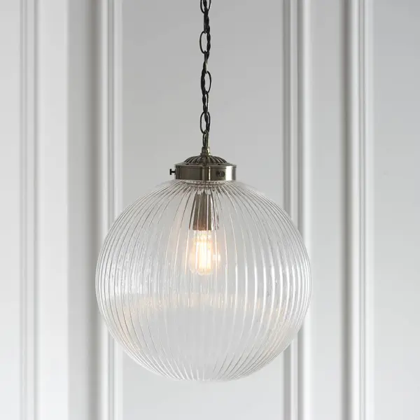 Brydon Large Antique Brass Pendant