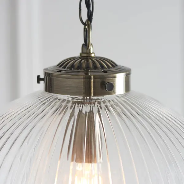 Brydon Large Antique Brass Pendant