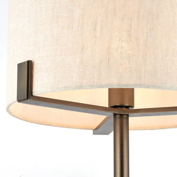 Hayfield Bronze Table Lamp C/W Natural Shade
