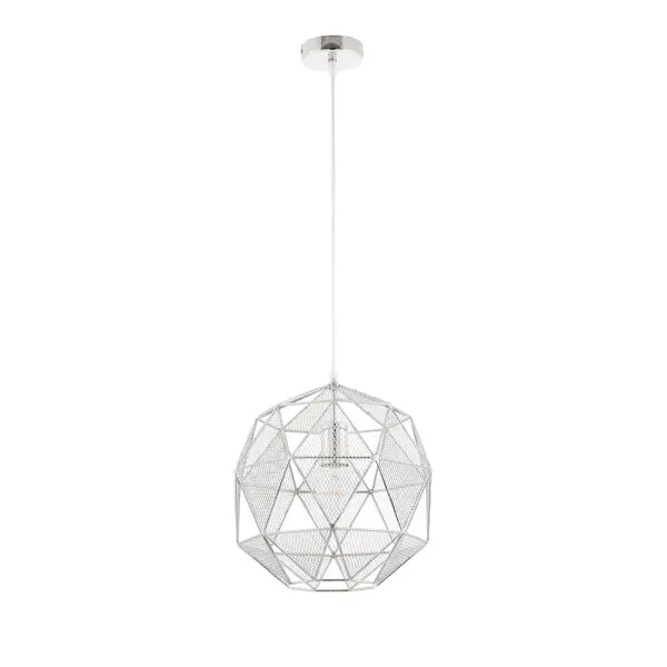 Armour Single Polished Chrome Pendant