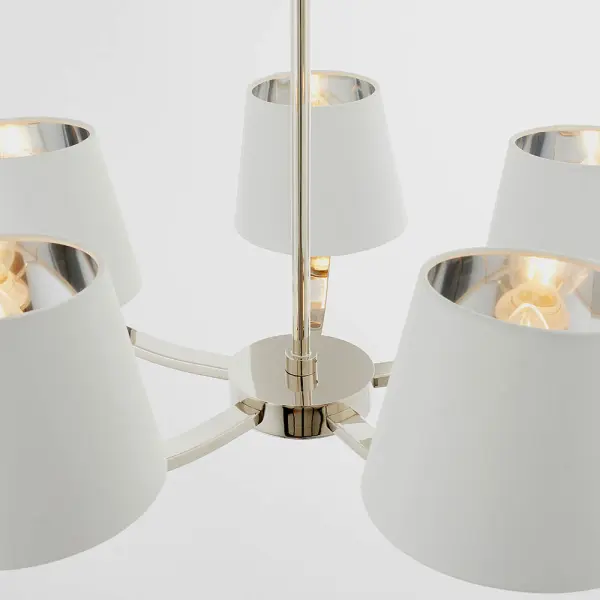 Harvey 5 Light Pendant in Nickel Finish