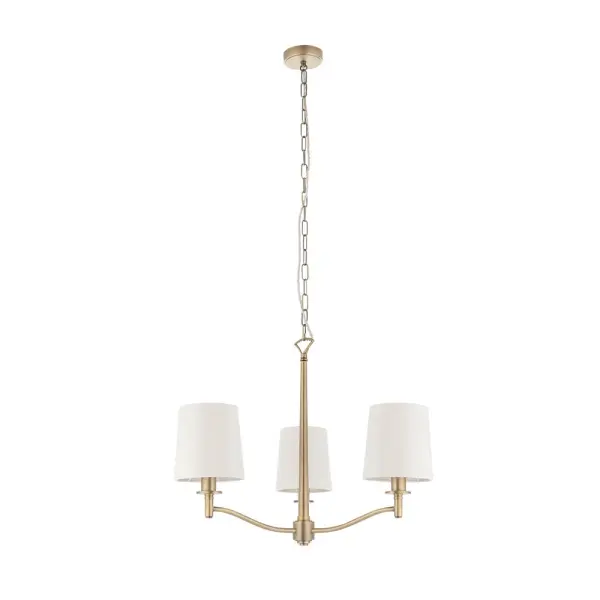 Ortona 3 Light Antique Brass Pendant