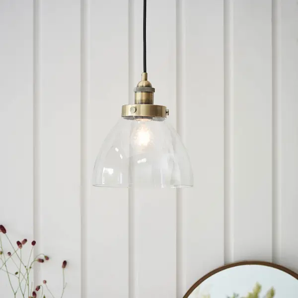 Hansen Small Pendant in Antique Brass