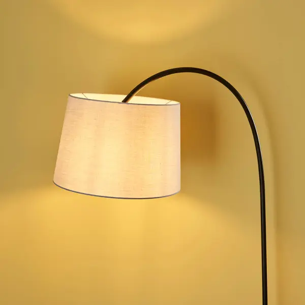 Carlson Floor Lamp in Matt Black C/W Grey Finish