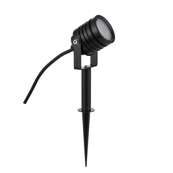 Luminatra 4W Cool White Spike Light in Black