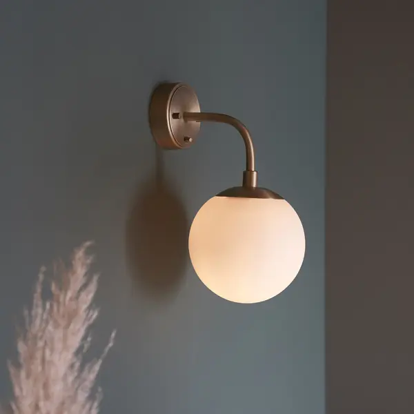 Opal Brass Wall Light