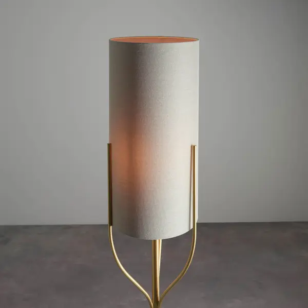 Fraser Floor Lamp in Satin Brass C/W Shade