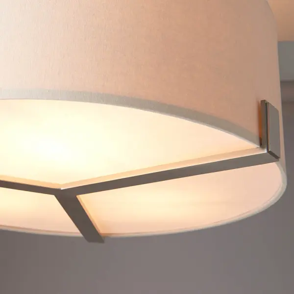 Hayfield 3 Light Pendant in Satin Nickel C/W Shade