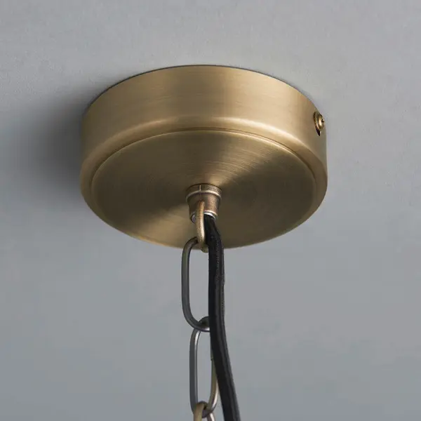 Hurst Box Style Single Pendant in Antique Brass Finish