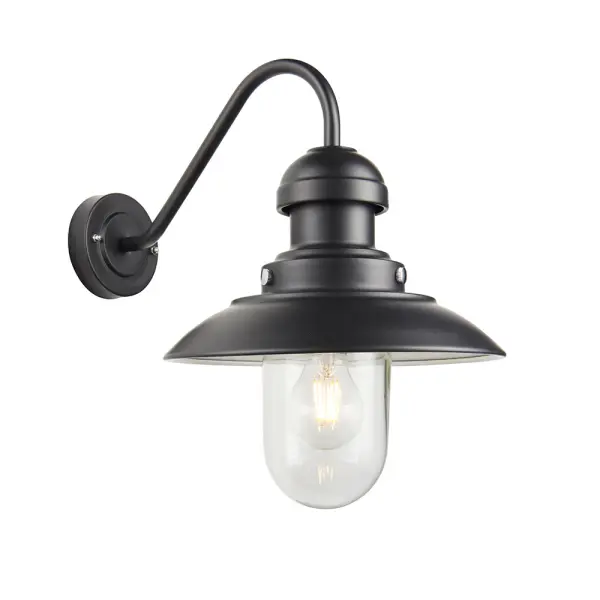 Hereford Outdoor Wall Light in Black IP44