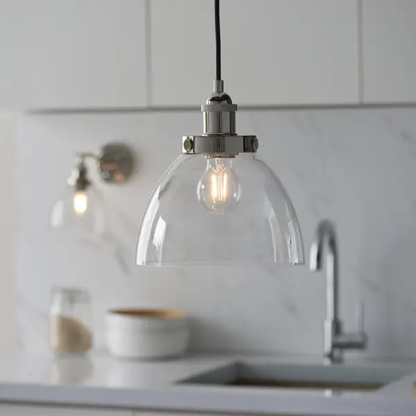 Hansen Small Pendant in Bright Nickel