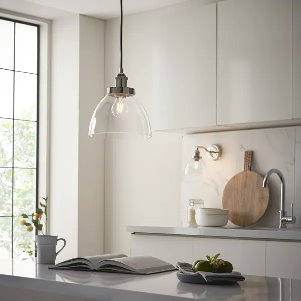 Hansen Small Pendant in Bright Nickel