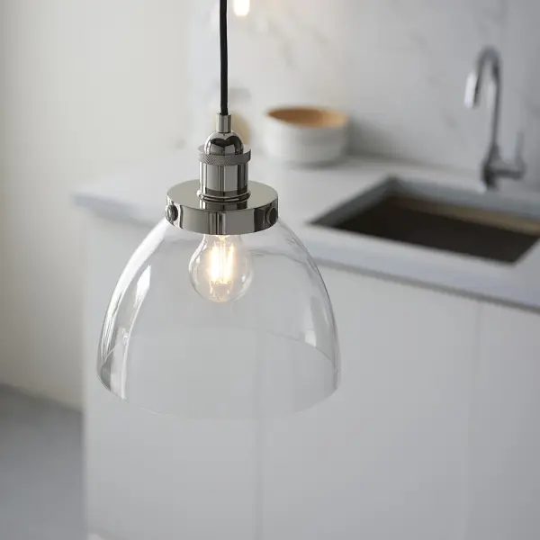 Hansen Small Pendant in Bright Nickel