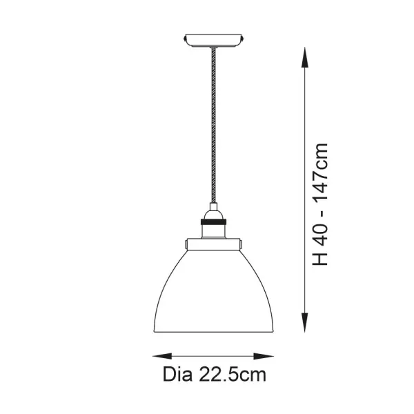 Hansen Small Pendant in Bright Nickel