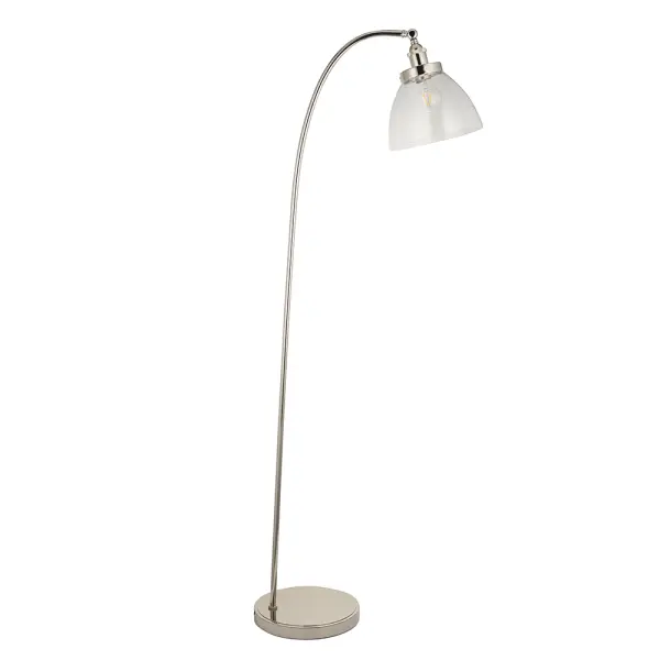 Hansen Floor Lamp in Bright Nickel Finish