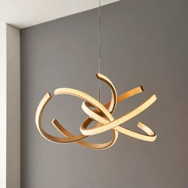 Lorenzo 4 Light Pendant in Satin Gold