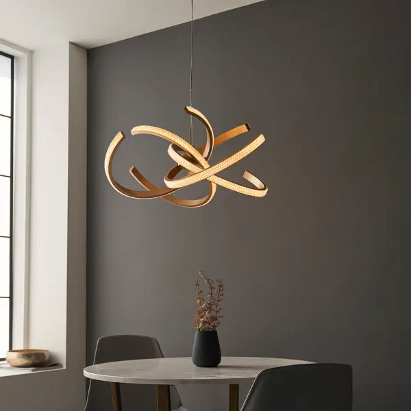 Lorenzo 4 Light Pendant in Satin Gold