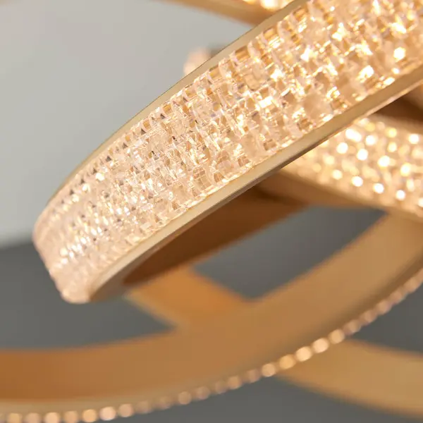 Lorenzo LED Semi Flush in Satin Gold