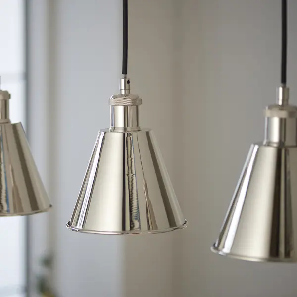 Hal 3 Light Linear Polished Nickel Pendant