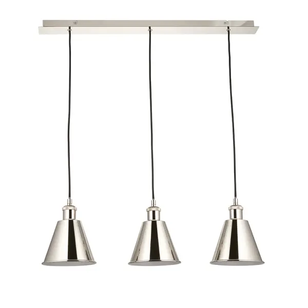 Hal 3 Light Linear Polished Nickel Pendant