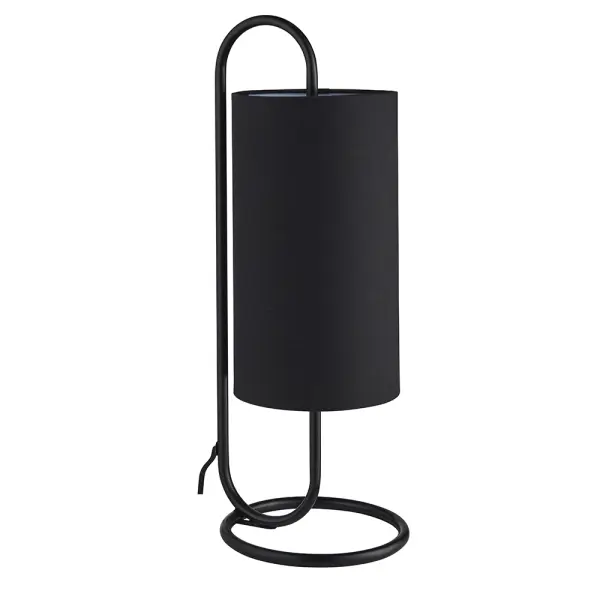 Klip Black Oval Table Lamp with Black Shade