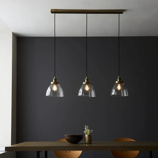 Hansen 3 Light Bar Pendant in Antique Brass