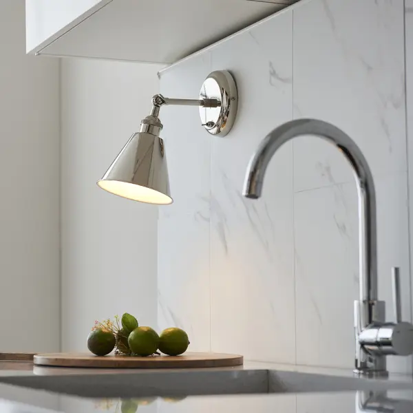 Hal Nickel Wall Light