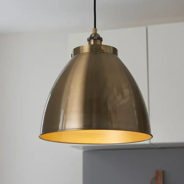 Franklin Large Antique Brass Pendant 335mm