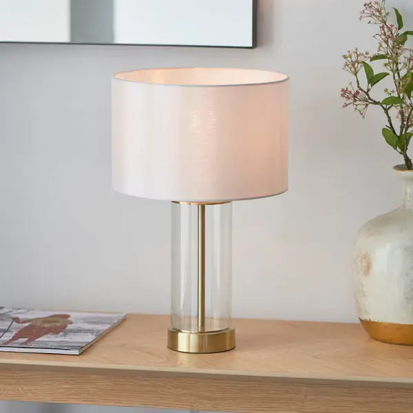 Lessina Small Brushed Satin Gold Touch Table Lamp