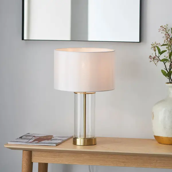 Lessina Small Brushed Satin Gold Touch Table Lamp