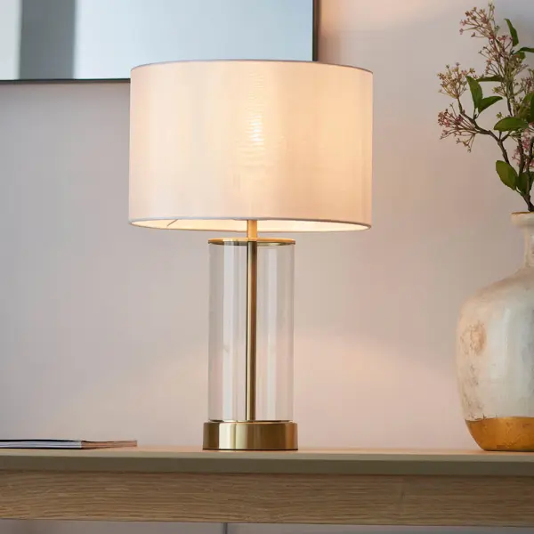 Lessina Small Brushed Satin Gold Touch Table Lamp