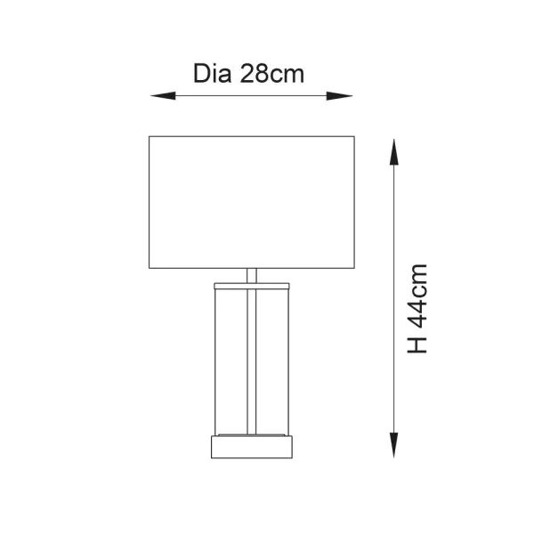 Lessina Small Brushed Satin Gold Touch Table Lamp