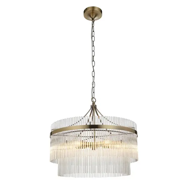 Marietta 5 Light Antique Brass Pendant