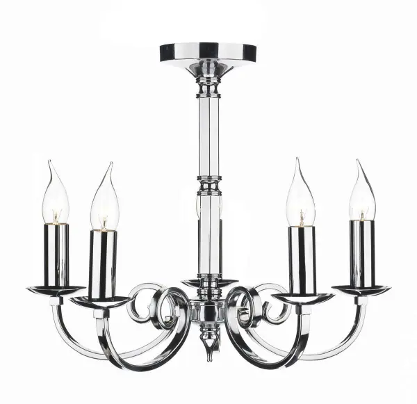 Murray 5 Light Polished Chrome Light Fitting