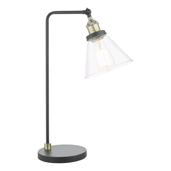 Ray Antique Brass & Glass Table Lamp