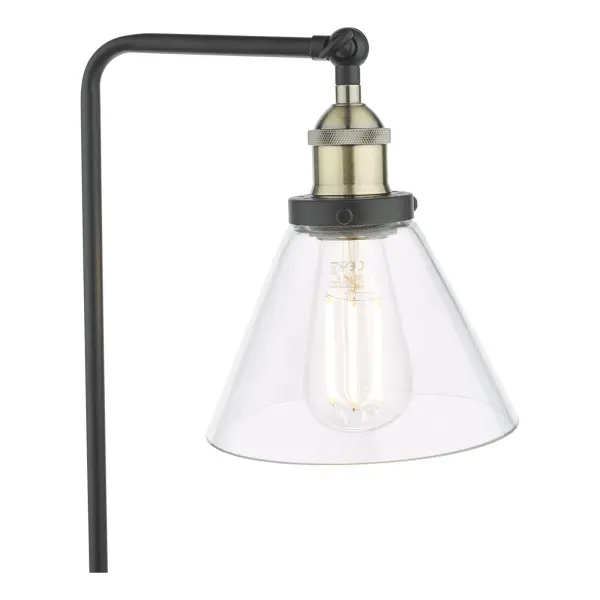 Ray Antique Brass & Glass Table Lamp